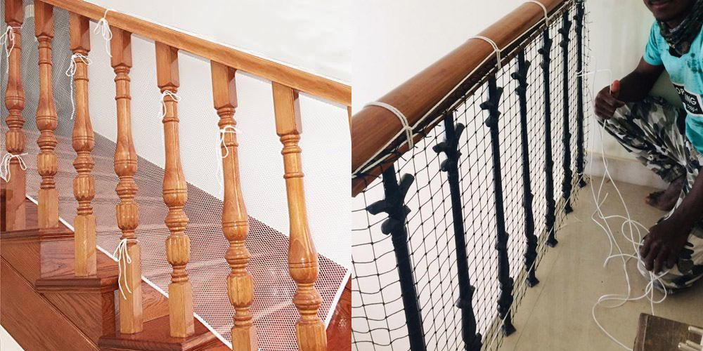 Staircase Safety Nets In Bangalore | Call 9980055746 for Stair Kids Protection